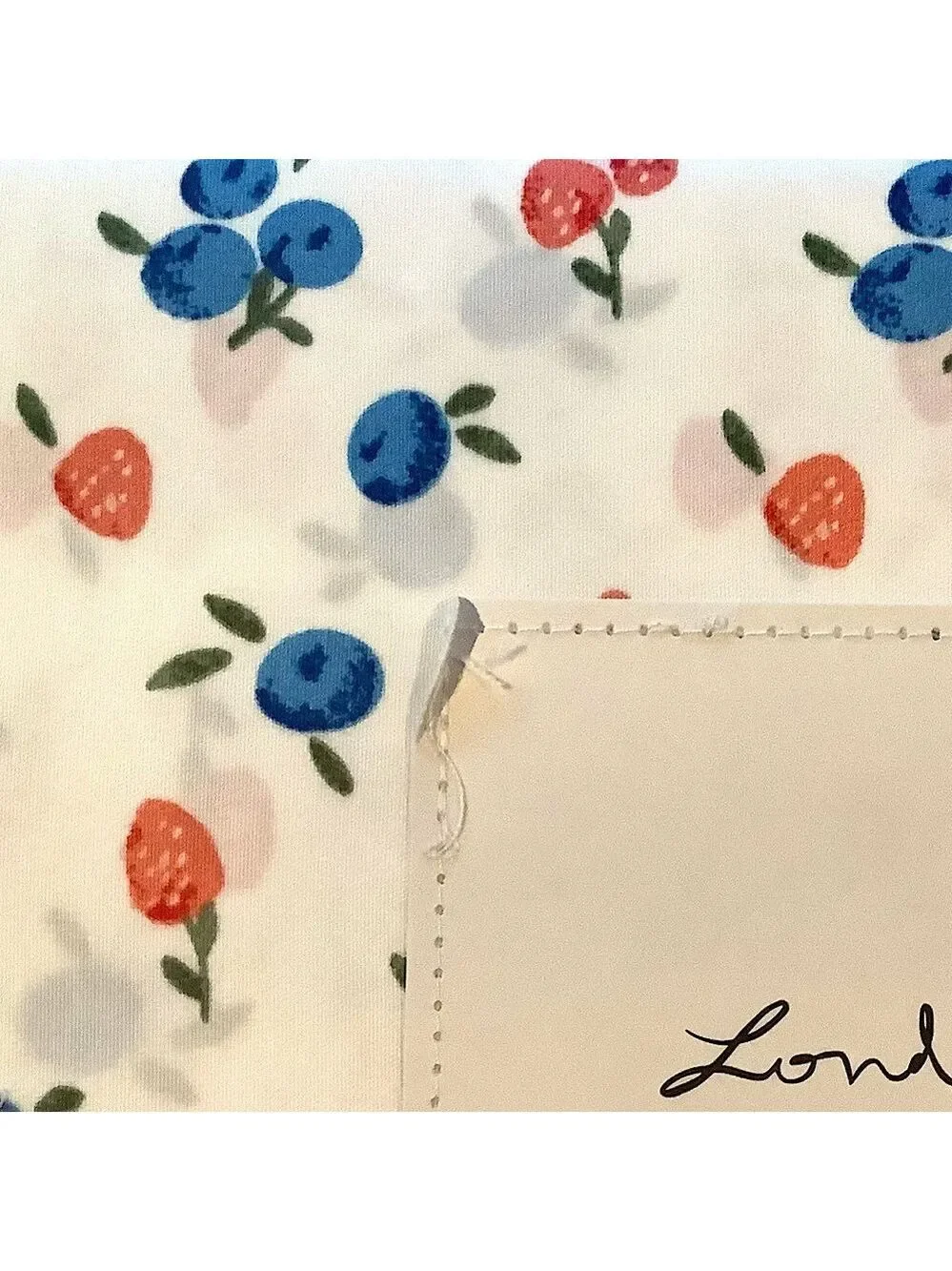 London Kaye Summer Berries Strawberry Blueberry Sheet Set New